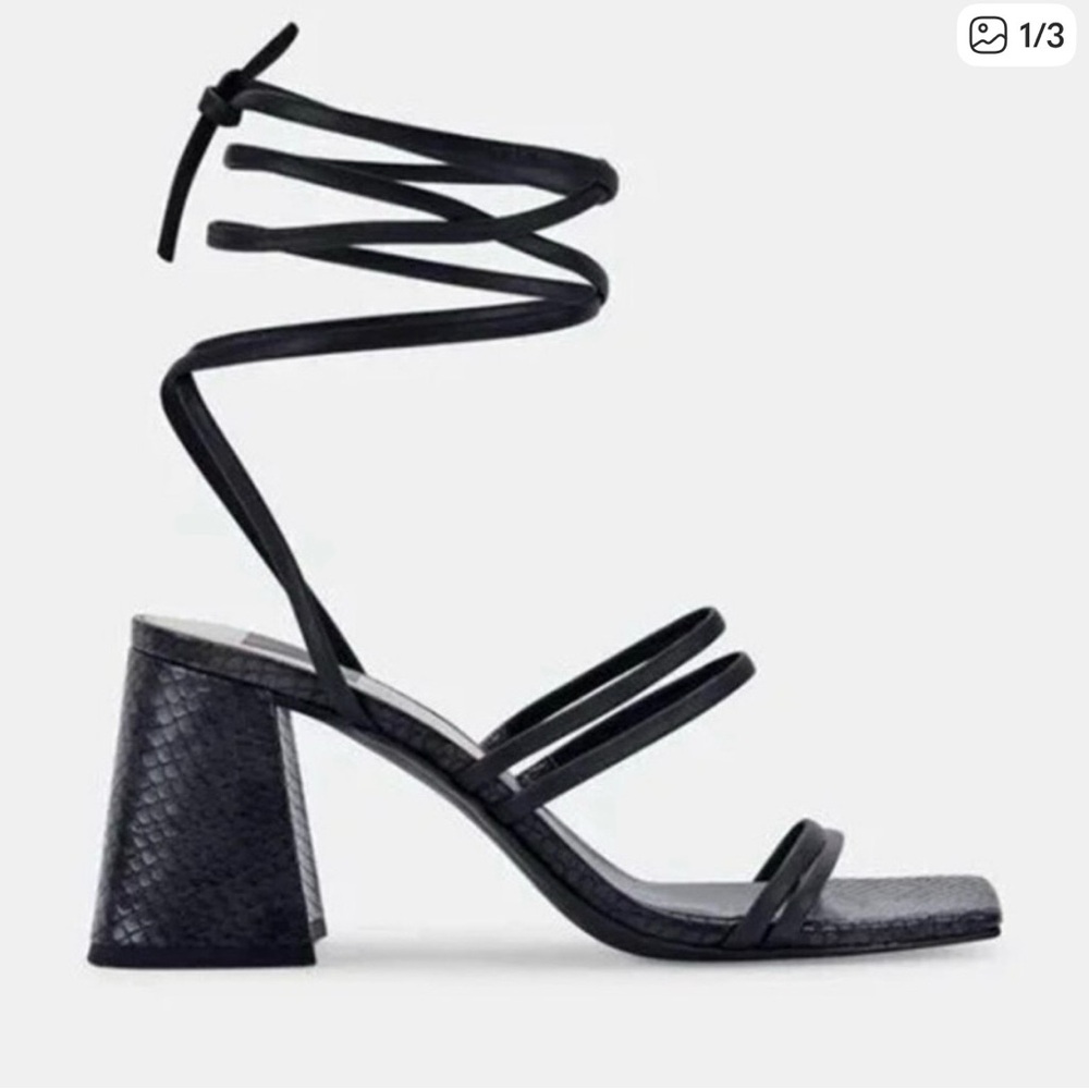 Dolce Vita Paxx Black Strappy Heels